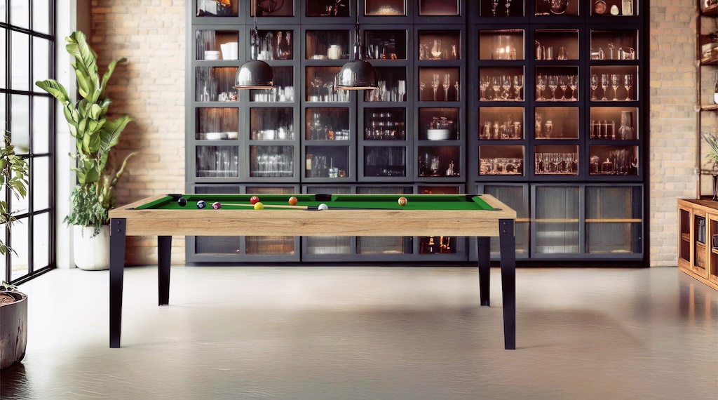 Espace autour du billard FACTORY TABLE dans unsalon moderne